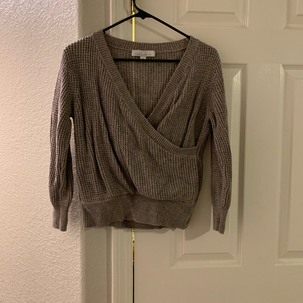 Callahan wrap front sweater small